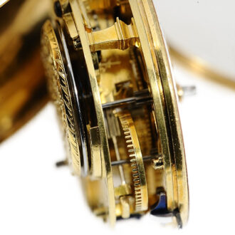 English pocket watch with miniature enamel painting Circa 1778