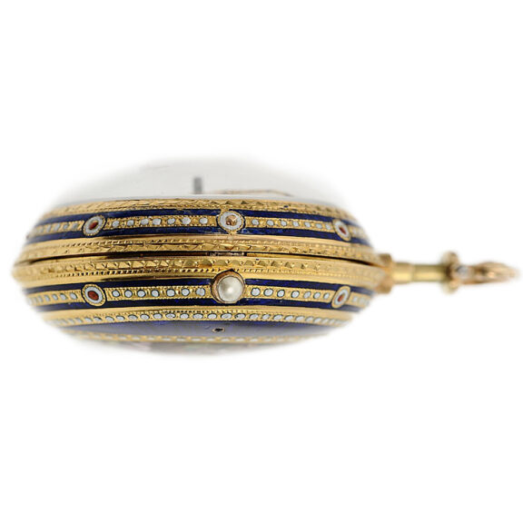 English pocket watch with miniature enamel painting Circa 1778 English pocket watch with miniature enamel painting Circa 1778