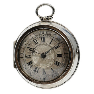 English silver pair-cased verge pocket watch Circa 1705