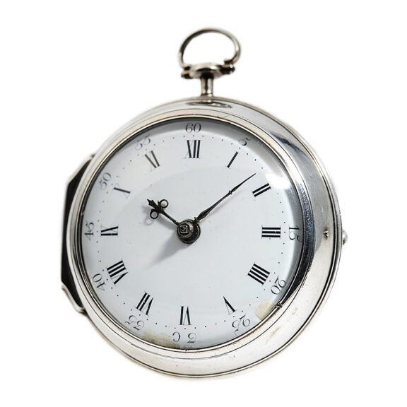English silver open faced verge pocket watch Circa 1708