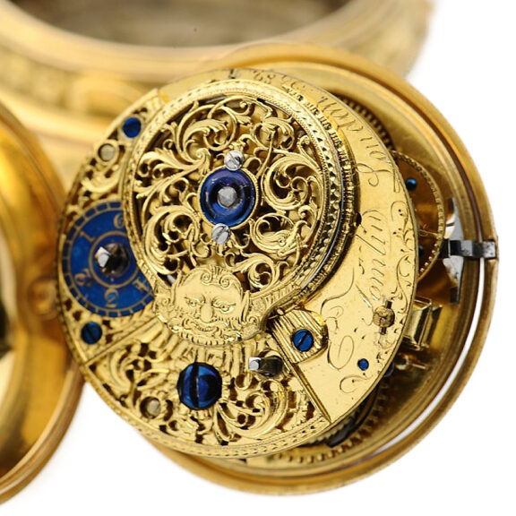 English repoussé decorated pair-cased pocket watch Circa 1764 English repoussé decorated pair-cased pocket watch Circa 1764