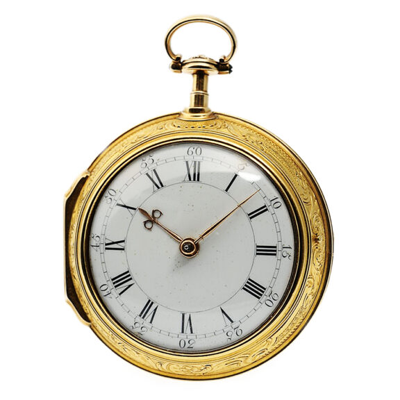 English decorative 22K gold pair-cased pocket watch Circa 1777 English decorative 22K gold pair-cased pocket watch Circa 1777