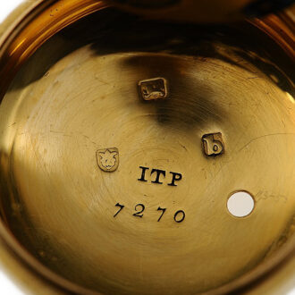 English decorative 22K gold pair-cased pocket watch Circa 1777