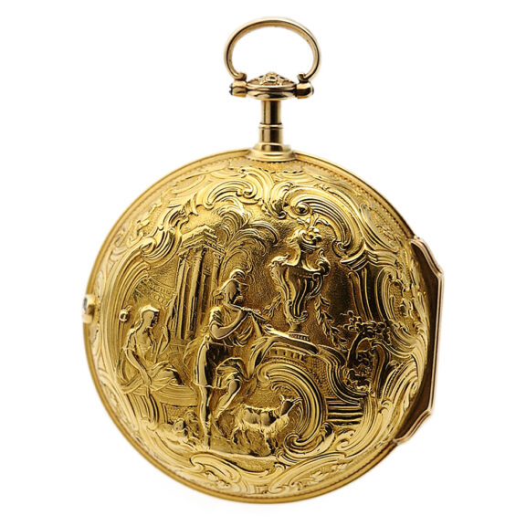 English decorative 22K gold pair-cased pocket watch Circa 1777 English decorative 22K gold pair-cased pocket watch Circa 1777