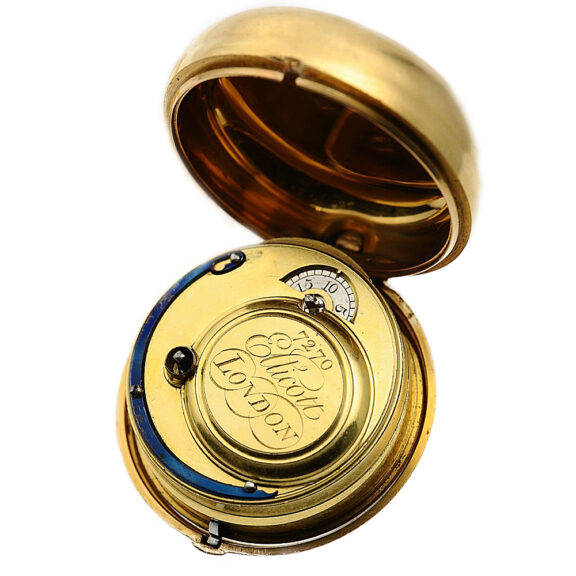 English decorative 22K gold pair-cased pocket watch Circa 1777 English decorative 22K gold pair-cased pocket watch Circa 1777