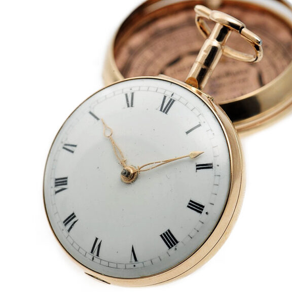 Irish gold pocket watch with a rare rack-lever escapement Circa 1802 Irish gold pocket watch with a rare rack-lever escapement Circa 1802
