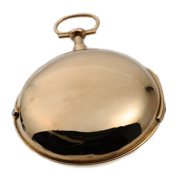 English gold pair cased quarter repeating verge watch Circa 1780 English gold pair cased quarter repeating verge watch Circa 1780