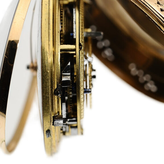 English gold pair cased quarter repeating verge watch Circa 1780 English gold pair cased quarter repeating verge watch Circa 1780