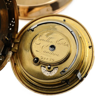 English gold pair cased quarter repeating verge watch Circa 1780