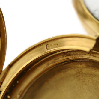 English costly decorated gold enamel pocket watch Circa 1783