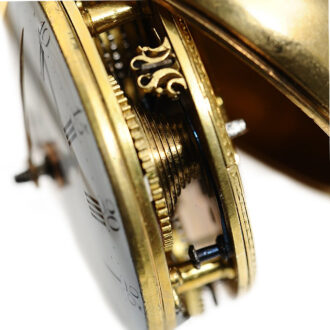 English costly decorated gold enamel pocket watch Circa 1783