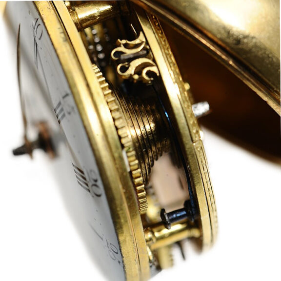 English costly decorated gold enamel pocket watch Circa 1783 English costly decorated gold enamel pocket watch Circa 1783