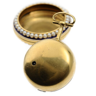 English costly decorated gold enamel pocket watch Circa 1783
