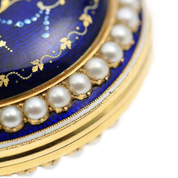 English costly decorated gold enamel pocket watch Circa 1783 English costly decorated gold enamel pocket watch Circa 1783