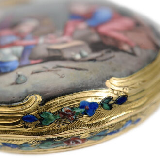 Rare French gold enamel verge pocket watch Circa 1760