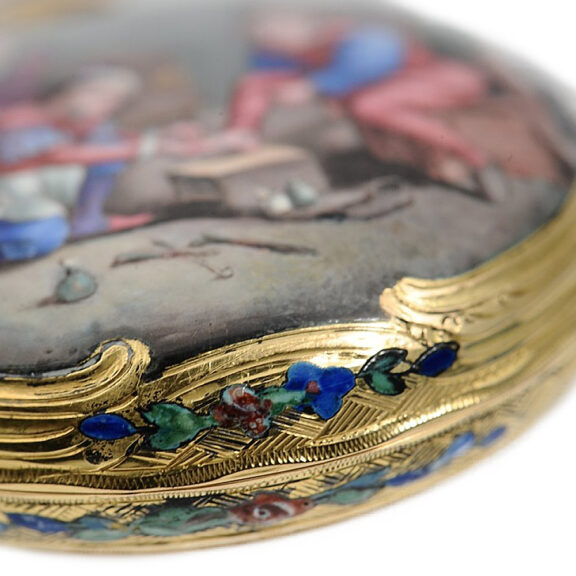 Rare French gold enamel verge pocket watch Circa 1760 Rare French gold enamel verge pocket watch Circa 1760