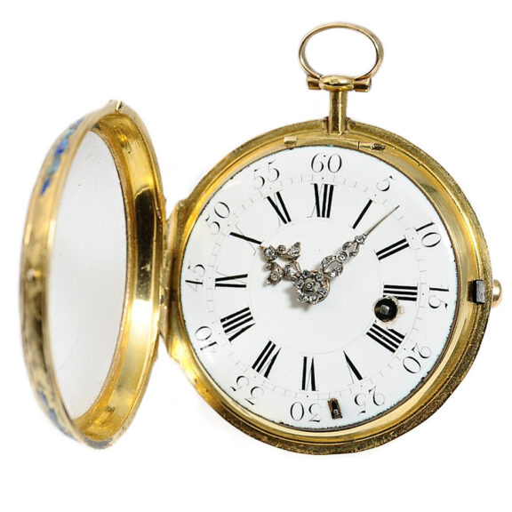 Rare French gold enamel verge pocket watch Circa 1760 Rare French gold enamel verge pocket watch Circa 1760