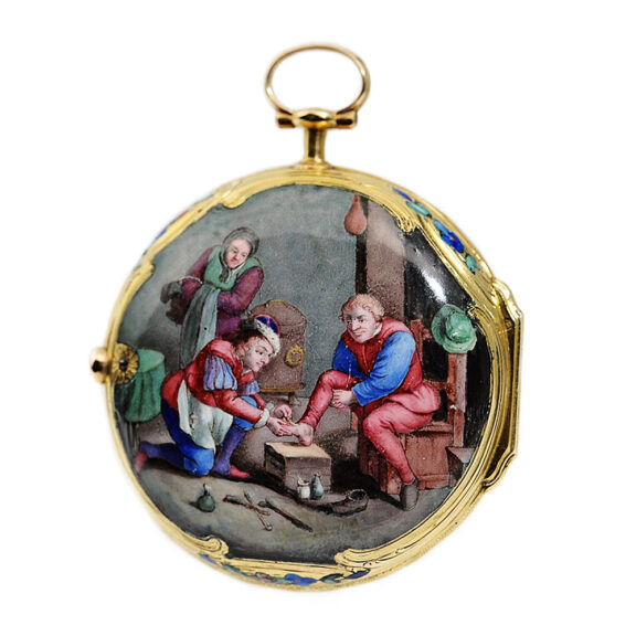Rare French gold enamel verge pocket watch Circa 1760 Rare French gold enamel verge pocket watch Circa 1760