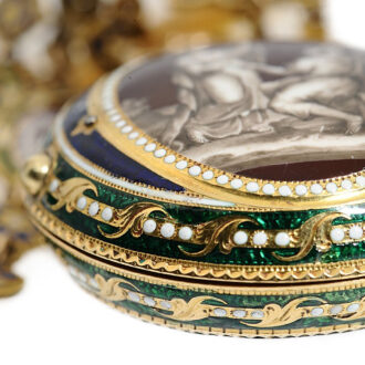 Important English pair-cased gold enamel pocket Circa 1780