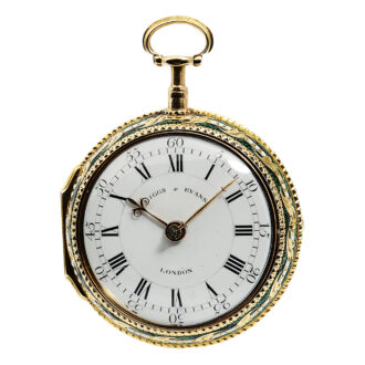 Important English pair-cased gold enamel pocket Circa 1780