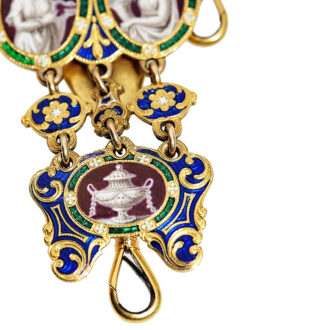 Important English pair-cased gold enamel pocket Circa 1780