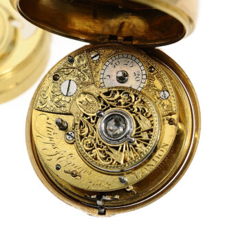 Important English pair-cased gold enamel pocket Circa 1780
