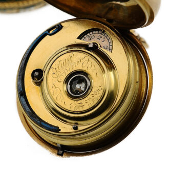 Important English pair-cased gold enamel pocket Circa 1780
