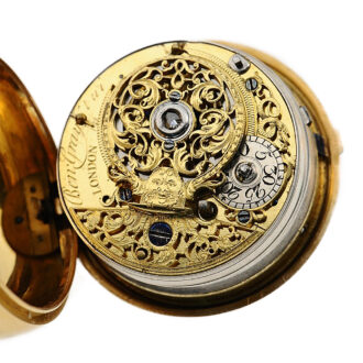 English pair-cased quarter repeating à toc pocket watch Circa 1760