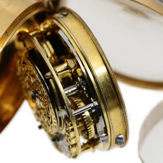 English pair-cased quarter repeating à toc pocket watch Circa 1760