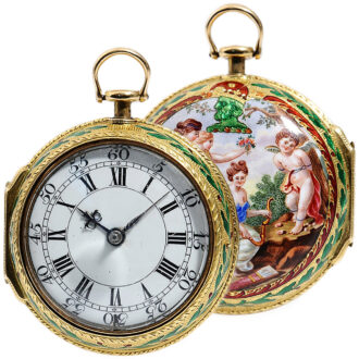 English pair-cased quarter repeating à toc pocket watch Circa 1760