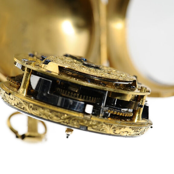 French 20k gold enamel quarter repeating watch Circa 1750 French 20k gold enamel quarter repeating watch Circa 1750