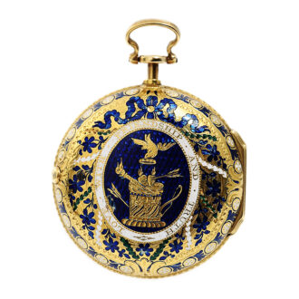 English gold enamel watch with matching chatelaine Circa 1774