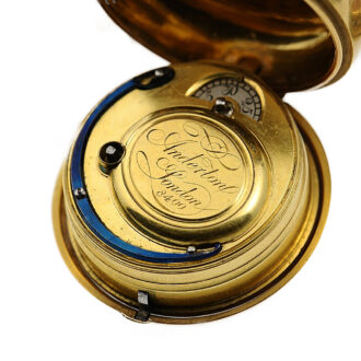 English gold enamel watch with matching chatelaine Circa 1774