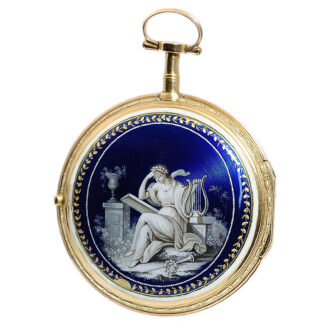 French gold enamel gentleman's pocket watch Circa 1800