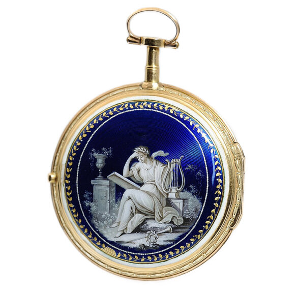 French gold enamel gentleman's pocket watch Circa 1800 French gold enamel gentleman's pocket watch Circa 1800