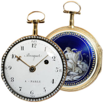 French gold enamel gentleman's pocket watch Circa 1800
