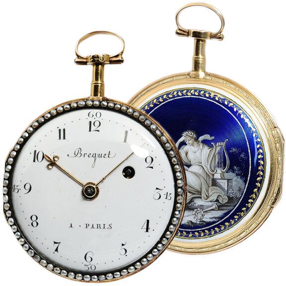 French gold enamel gentleman's pocket watch Circa 1800