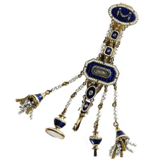 English precious pocket watch with matching chatelaine Circa 1810