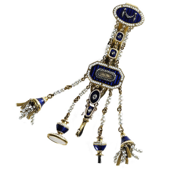 English precious pocket watch with matching chatelaine Circa 1810 English precious pocket watch with matching chatelaine Circa 1810
