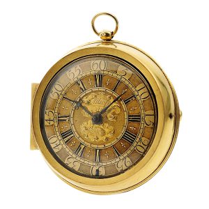 English large heavy pair-cased verge pocket watch Circa 1714