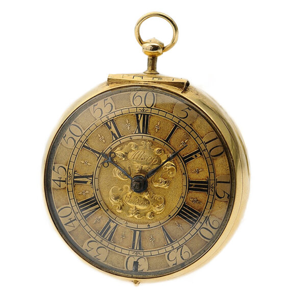 English large heavy pair-cased verge pocket watch Circa 1714 English large heavy pair-cased verge pocket watch Circa 1714