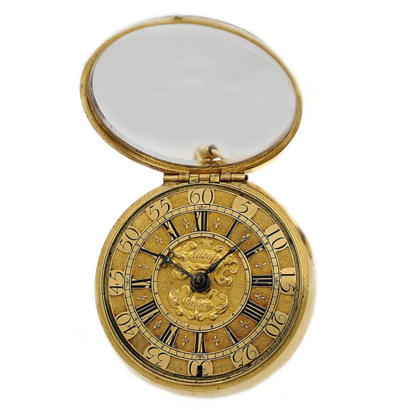 English large heavy pair-cased verge pocket watch Circa 1714 English large heavy pair-cased verge pocket watch Circa 1714