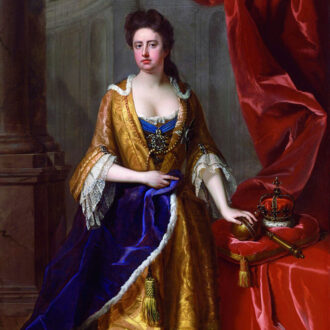 Fine gold verge with Queen Anne’s Coat of Arms Circa 1700