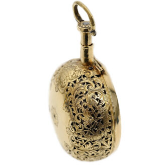 Fine gold verge with Queen Anne’s Coat of Arms Circa 1700