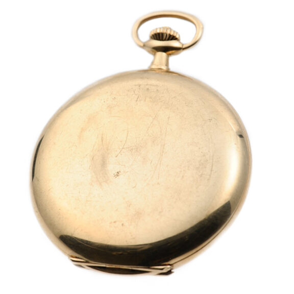 Swiss gold hunting cased Geneva pocket watch Circa 1925 Swiss gold hunting cased Geneva pocket watch Circa 1925