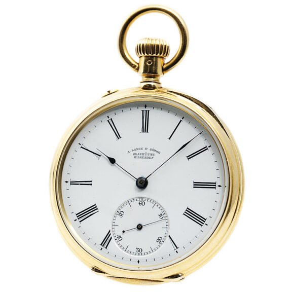 German fine 18k gold Glashütte pocket watch Circa 1892