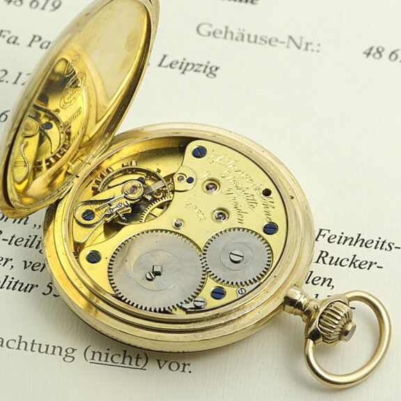 German 18-carat gold Glashütte pocket watch Circa 1905 German 18-carat gold Glashütte pocket watch Circa 1905