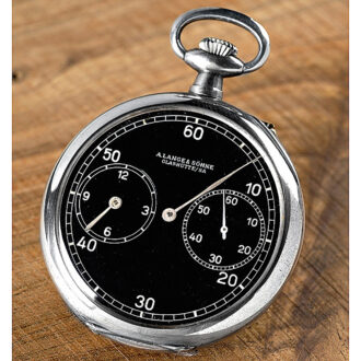 German silver open faced lever with black regulator dial Circa 1948