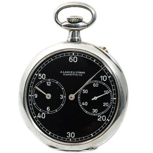 German silver open faced lever with black regulator dial Circa 1948