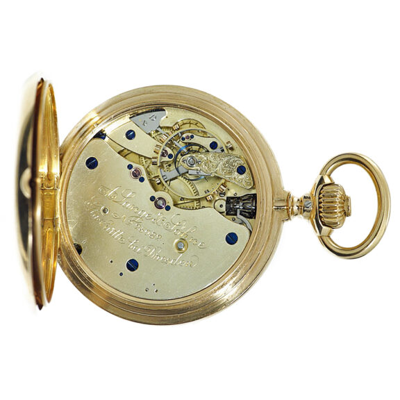 German gold chronometer hunting cased watch Circa 1888 German gold chronometer hunting cased watch Circa 1888